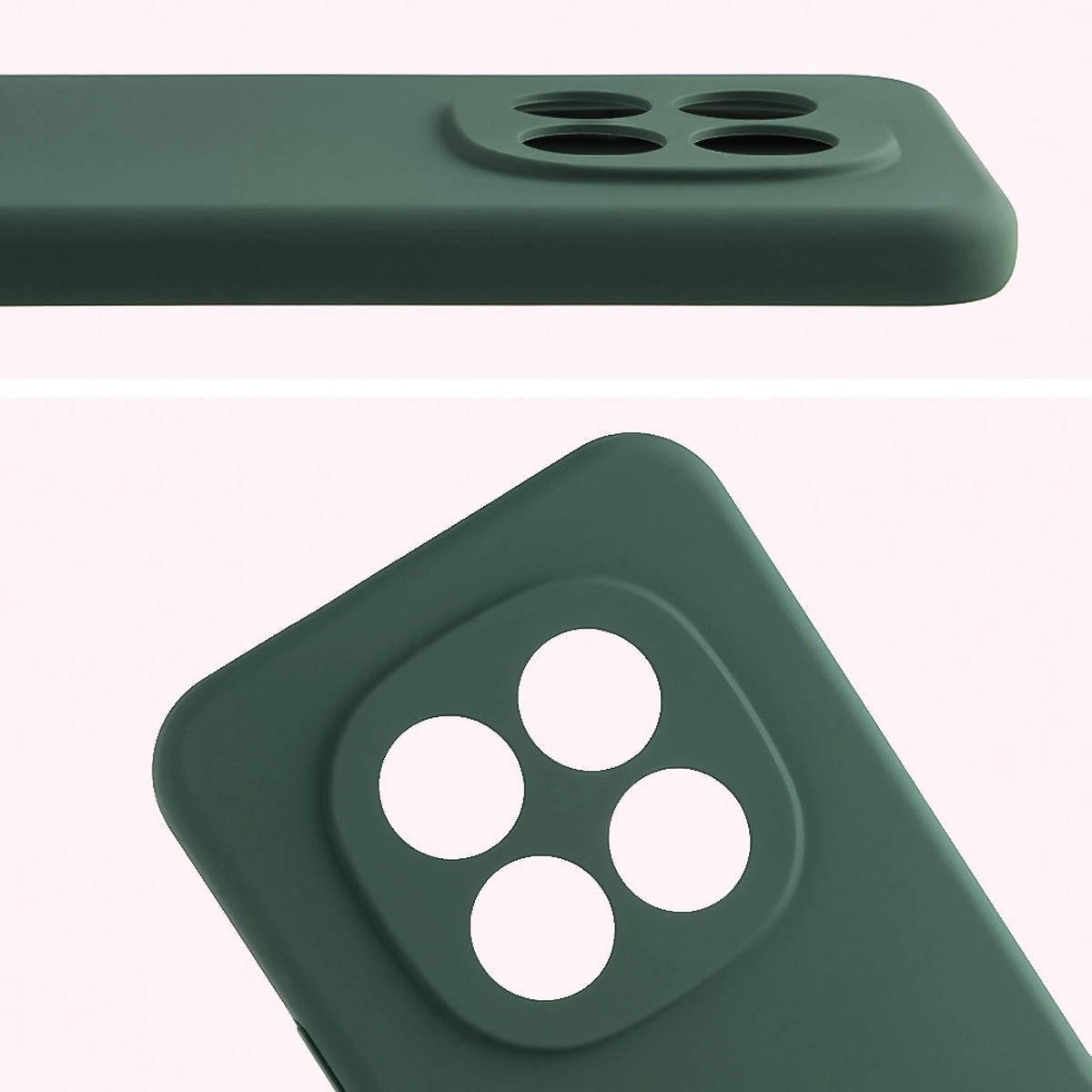Zbliżenie na wycięcia na obiektywy w etui Bizon Soft Case do Xiaomi Redmi Note 15 Pro Plus 5G / POCO M8 Pro 5G