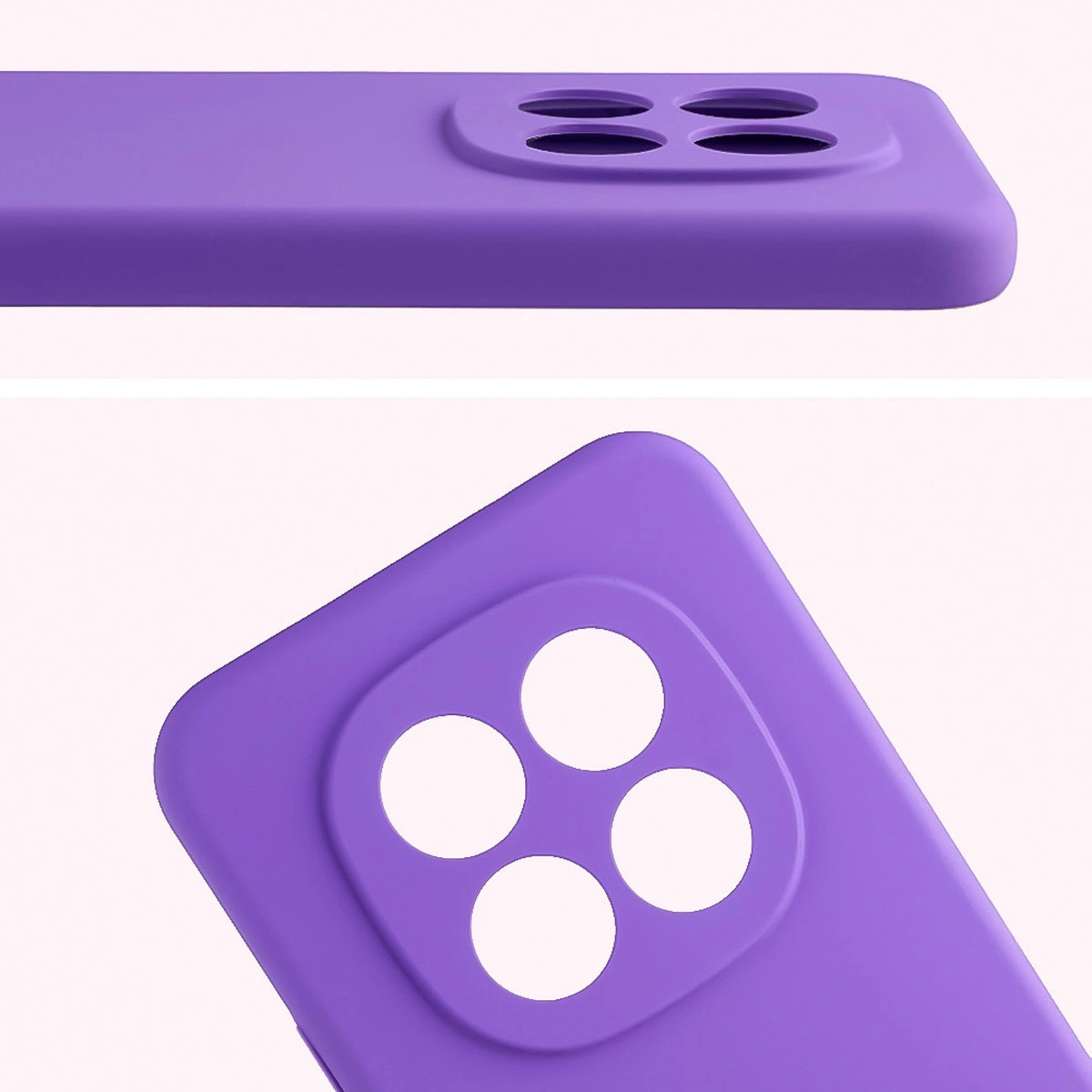 Zbliżenie na wycięcia na obiektywy w etui Bizon Soft Case do Xiaomi Redmi Note 15 Pro Plus 5G / POCO M8 Pro 5G