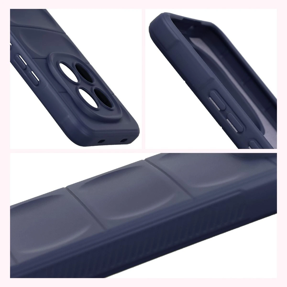 Teksturowane boki i podwyższone krawędzie ekranu i aparatu w etui Bizon Case Tur do Xiaomi Redmi Note 15 Pro 4G