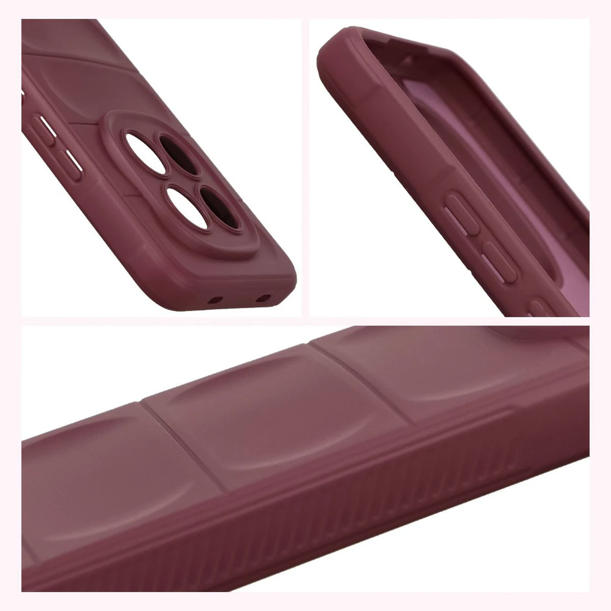 Teksturowane boki i podwyższone krawędzie ekranu i aparatu w etui Bizon Case Tur do Xiaomi Redmi Note 15 Pro 4G