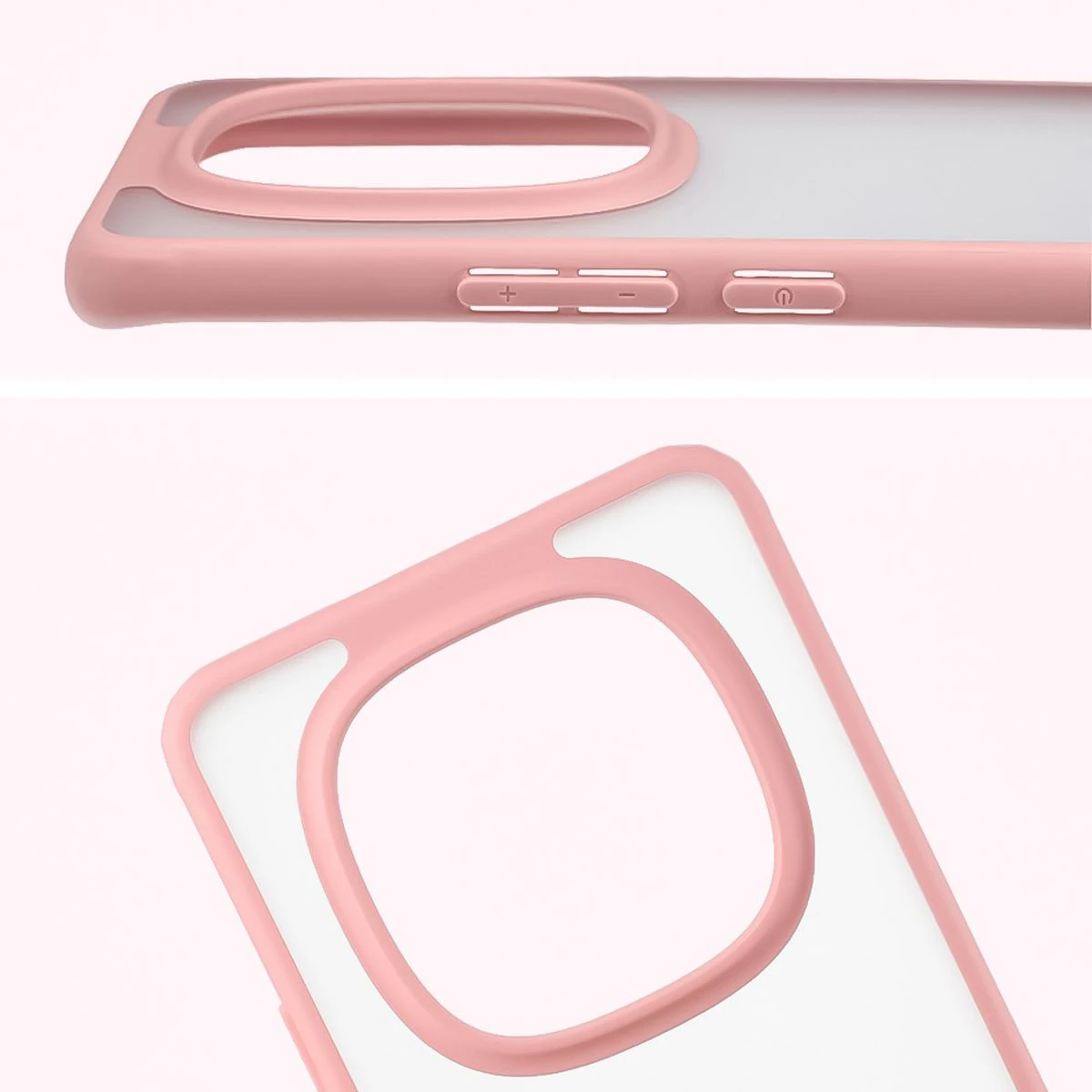 Pełne wycięcie i podwyższone krawędzie aparatu w etui Bizon Case Angelo do Xiaomi Redmi Note 15 / Xiaomi POCO M8 5G