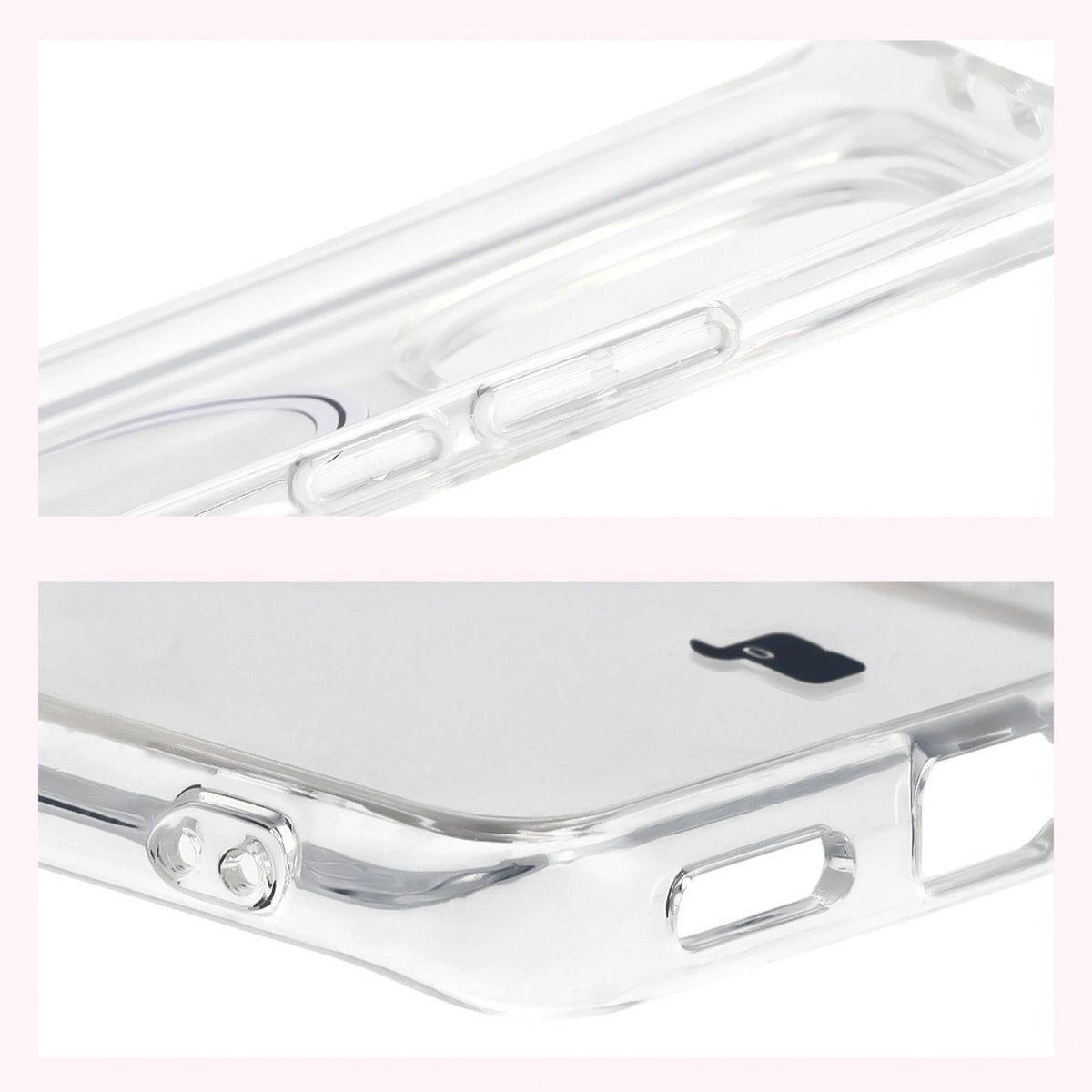 Wzmocnione narożniki i podwyższone ranty ekranu w etui Bizon Case CrystalO do Xiaomi Redmi Note 15 / Xiaomi POCO M8 5G