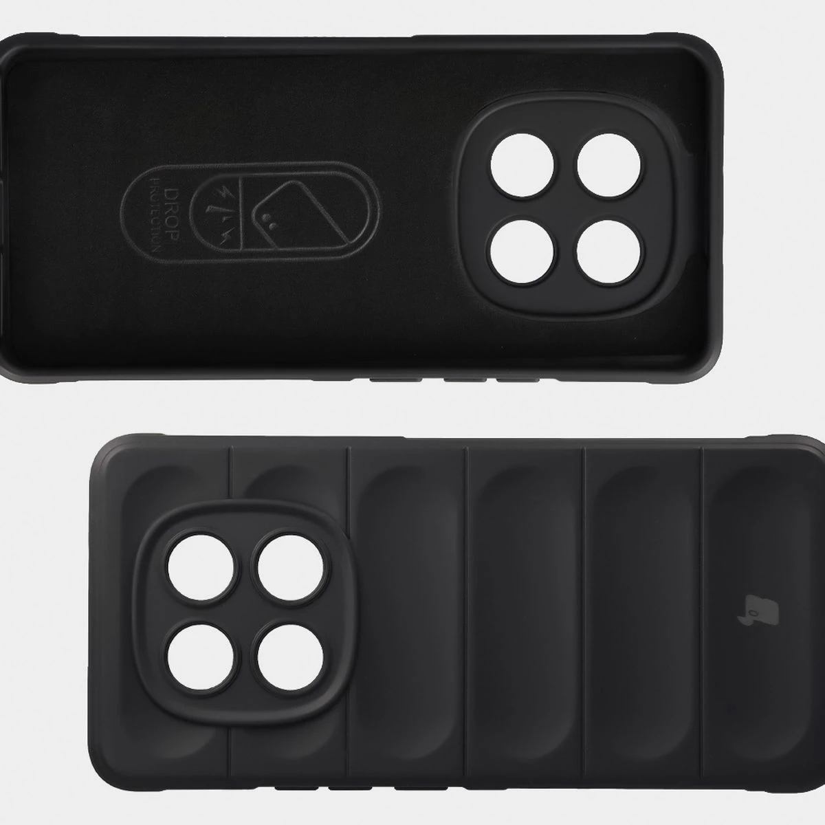 Wyściółka z mikrofibry, wyżłobienia na pleckach i wzmocnione narożniki w etui Bizon Case Tur do Xiaomi Redmi Note 15 4G