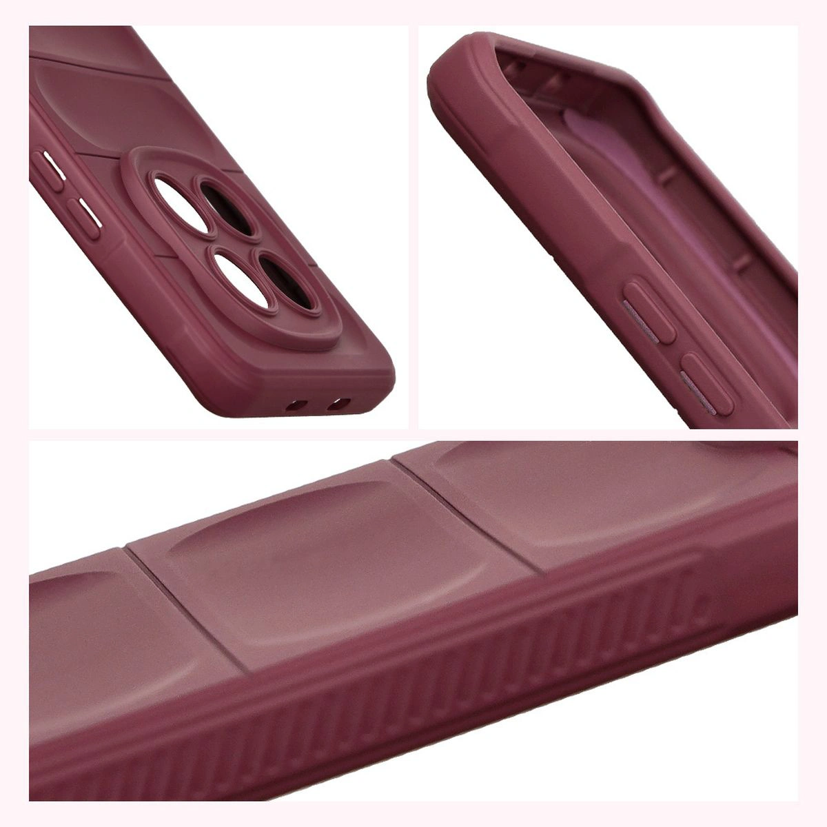 Teksturowane boki i podwyższone krawędzie ekranu i aparatu w etui Bizon Case Tur do Xiaomi Redmi Note 15 5G / Xiaomi POCO M8 5G