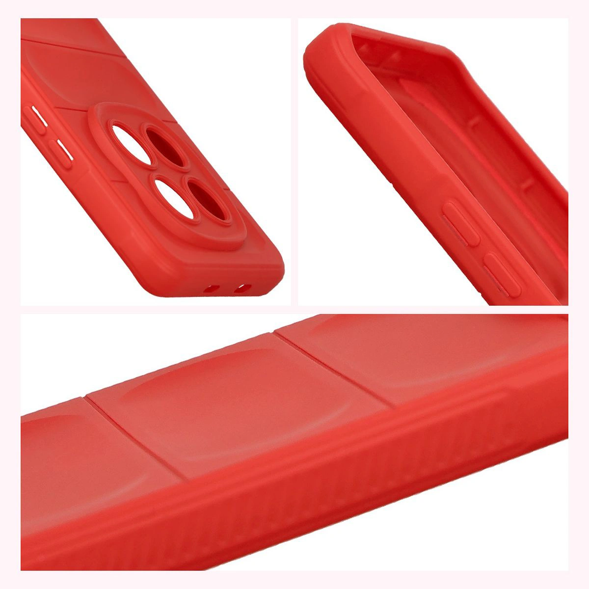 Teksturowane boki i podwyższone krawędzie ekranu i aparatu w etui Bizon Case Tur do Xiaomi Redmi Note 15 5G / Xiaomi POCO M8 5G