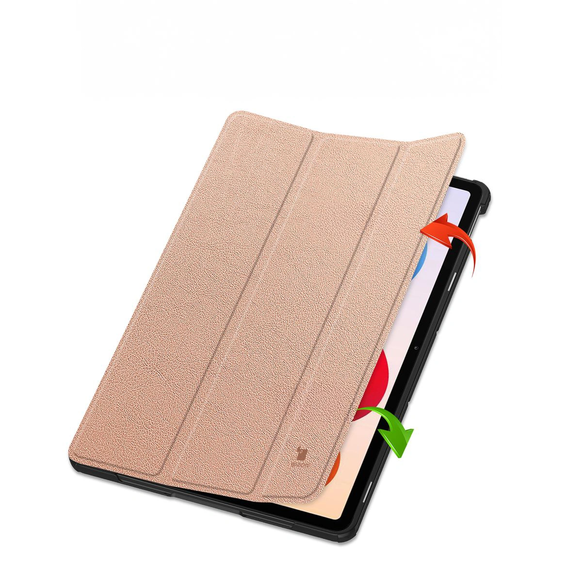 Etui z klapką Bizon Case Tab Croc od frontu do Xiaomi Redmi Pad 2 Pro