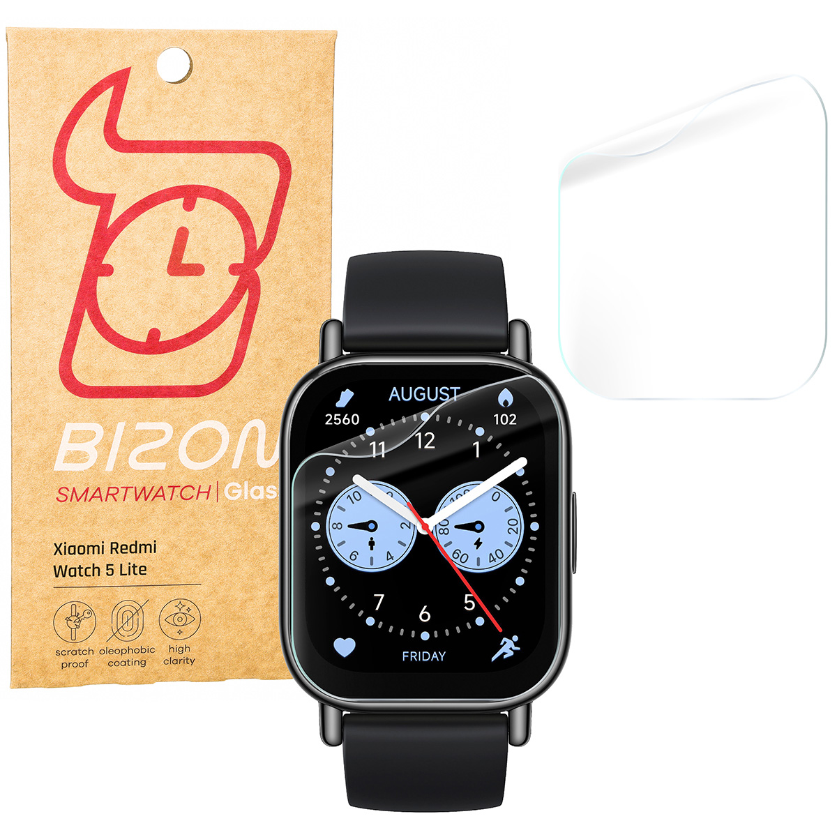 Folia hydrożelowa Bizon Glass Watch Hydrogel dla Xiaomi Redmi Watch 5 Lite!