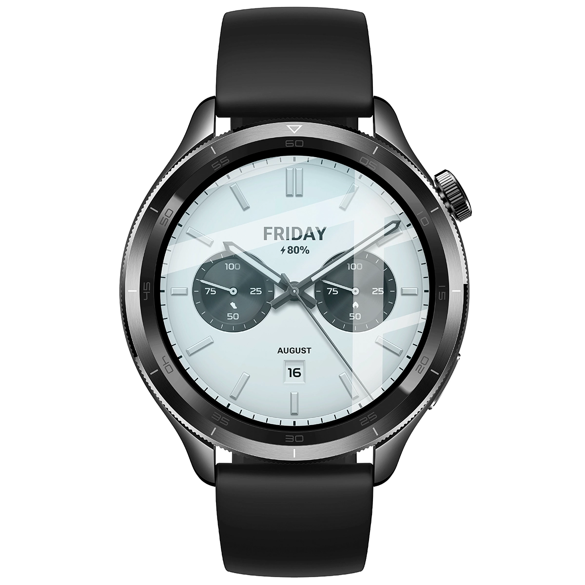 Szkło hybrydowe z czarną ramką idealnie dopasowane do Xiaomi Watch S4
