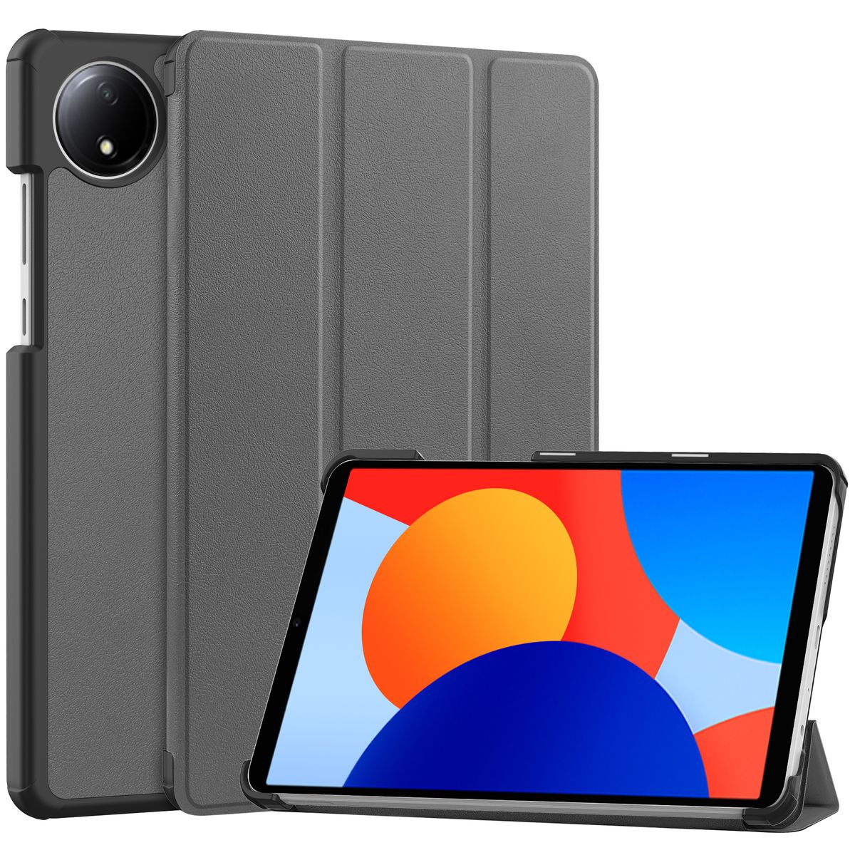 Etui z klapką Bizon Case Tab Croc do Xiaomi Redmi Pad SE 8.7, szare