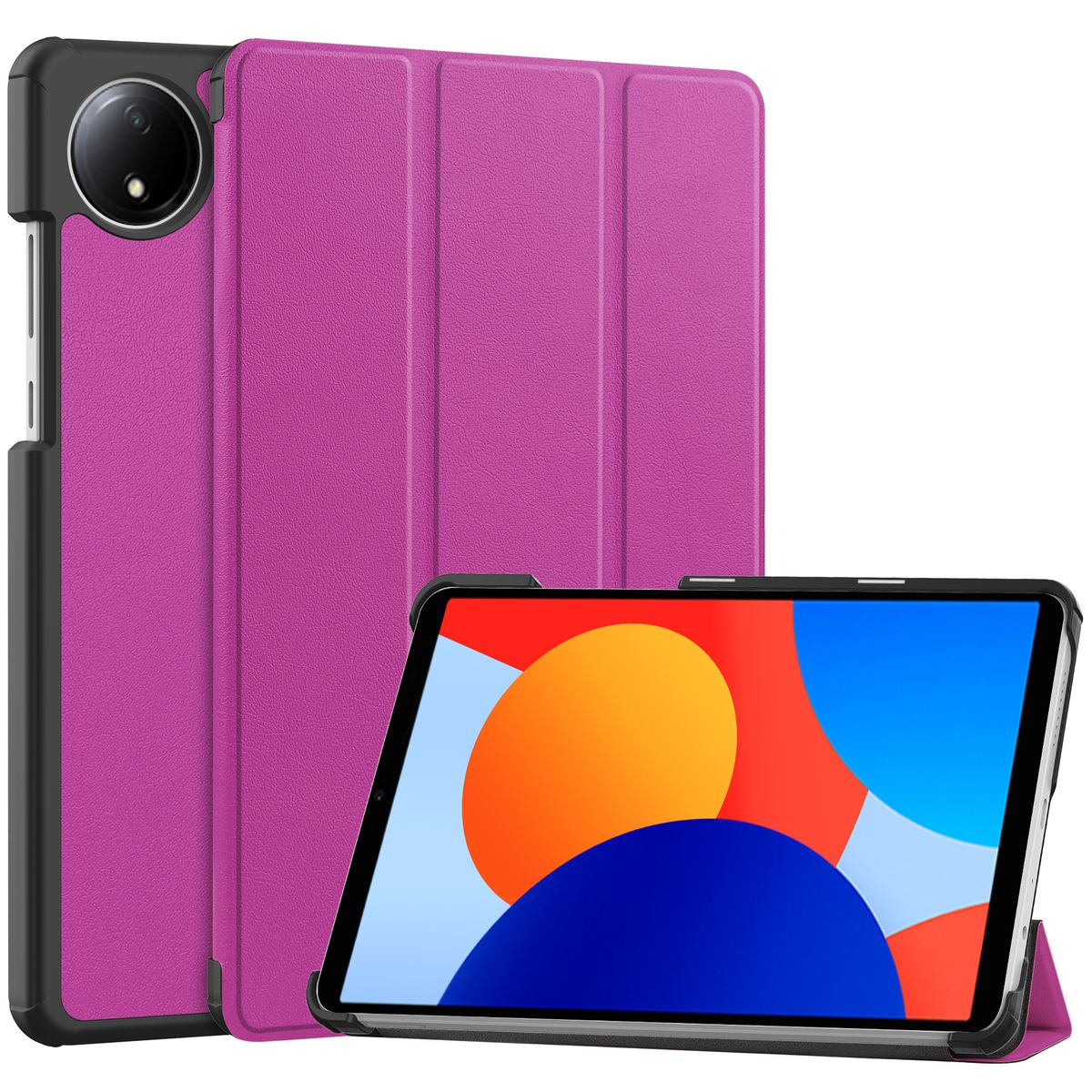 Etui z klapką Bizon Case Tab Croc do Xiaomi Redmi Pad SE 8.7, fioletowe