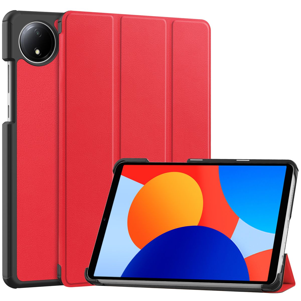 Etui z klapką Bizon Case Tab Croc do Xiaomi Redmi Pad SE 8.7, czerwone