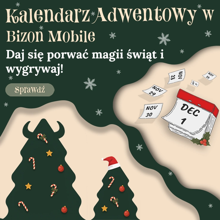 Kalendarz adwentowy Bizon - wejdź i zgarnij darmowe nagrody!