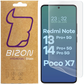 Folia hydrożelowa na ekran Bizon Glass Hydrogel Front Duo do Redmi Note 13 Pro+ 5G / 14 Pro 5G / 14 Pro+ 5G / Poco X7, 2 sztuki