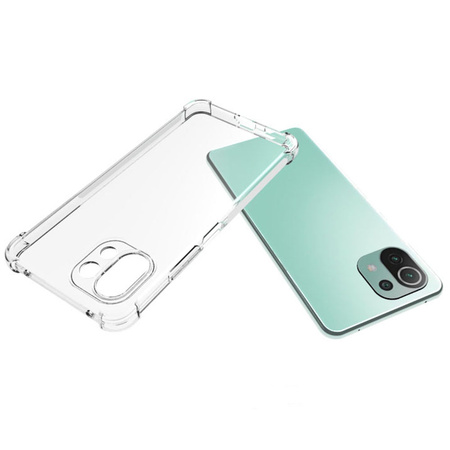 Etui + 2x szkło + obiektyw Bizon Case Clear Pack do Xiaomi Mi 11 Lite / 5G / 5G NE, przezroczyste