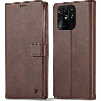 Etui Bizon Case Wallet do Xiaomi Redmi 10C, ciemnobrązowe