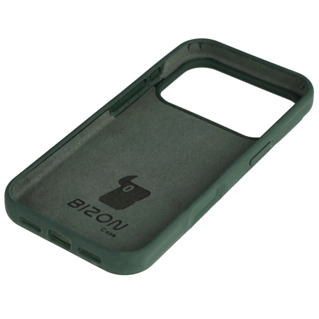 Silikonowe etui Bizon Soft Case do iPhone 17 Pro, ciemnozielone
