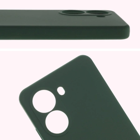 Silikonowe etui Bizon Soft Case do Xiaomi POCO X7 Pro, ciemnozielone