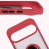 Etui z uchwytem na palec Bizon Case Hybrid Ring do Google Pixel 10 Pro XL, przydymione z czerwoną ramką