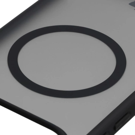 Etui z pierścieniem magnetycznym Bizon Case MatteO do Xiaomi POCO F8 Ultra, przydymione-czarne