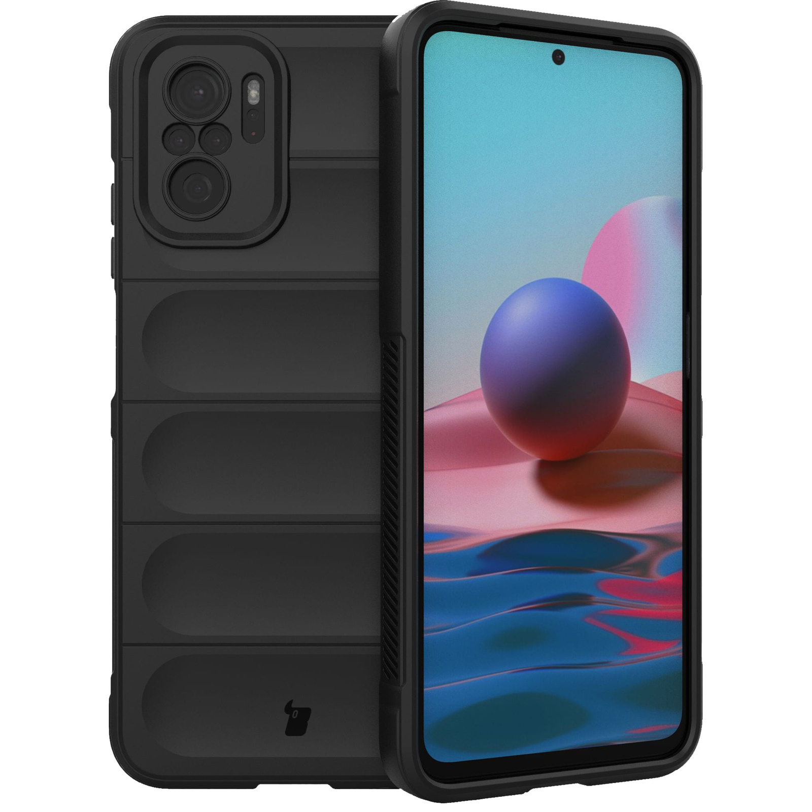 Pancerne etui Bizon Case Tur do Xiaomi Pocophone M5s / Xiaomi Redmi Note 10 / 10s, czarne