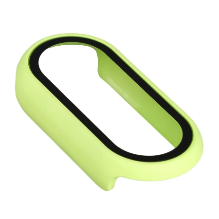 Etui ze szkłem do zegarka Bizon Case+Glass Watch do Xiaomi Smart Band 10, jasnozielone