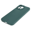 Etui Bizon Case Silicone do iPhone 15 Pro Max, ciemnozielone