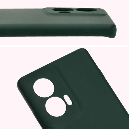 Silikonowe etui Bizon Soft Case do Motorola Edge 50 Fusion, ciemnozielone