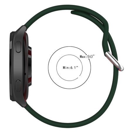 Pasek silikonowy do smartwatcha, Bizon Strap Watch Silicone Pro N, Quick Release 22 mm, ciemnozielony