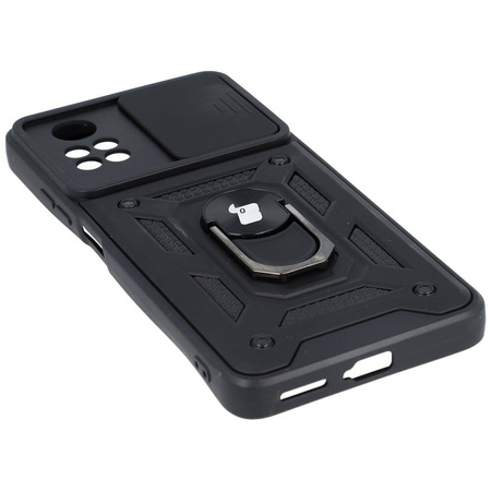 Etui Bizon Case CamShield Ring do Xiaomi Poco X4 Pro 5G, czarne