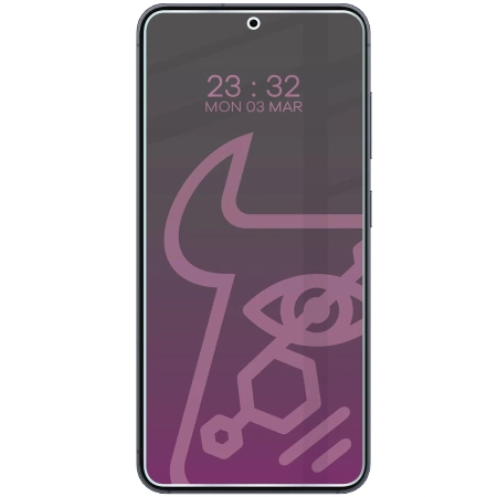 Prywatyzujące szkło hybrydowe Bizon Glass Mule Shadow do Galaxy S25, matowe