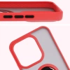 Etui z uchwytem na palec Bizon Case Hybrid Ring do Honor 400 Lite, przydymione z czerwoną ramką