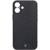 Silikonowe etui z pierścieniem magnetycznym Bizon Case Silicone Magnetic do iPhone 16, czarne