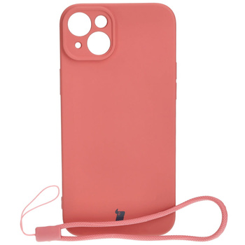 Etui Bizon Case Silicone do iPhone 15 Plus, brudny róż