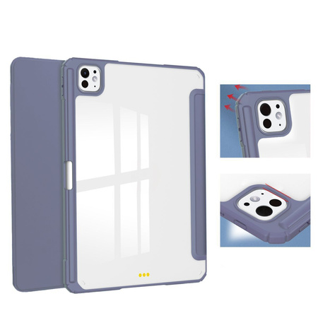Etui Bizon Case Tab Clear Matt do iPad Pro 11" 2025 / 2024, lawendowe