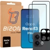 2x Szkło hartowane z ramką + szybka na aparat Bizon Edge 3D Pack do Oppo Reno13 Pro