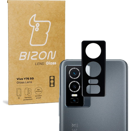 Szkło na aparat Bizon Glass Silk Lens dla Vivo Y76 5G, 2 sztuki