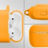 Silikonowe etui z karabińczykiem Bizon Case Headphone Silicone do AirPods 3, marchewkowe