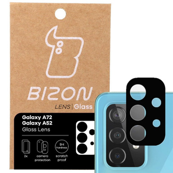 Szkło na aparat Bizon Glass Lens dla Galaxy A52s 5G, A52 4G/5G, A72 4G/5G, 2 sztuki