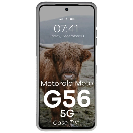 Pancerne etui Bizon Case Tur do Motorola Moto G56 5G, jasnoszare