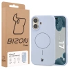 Silikonowe etui z pierścieniem magnetycznym Bizon Soft Case Magnetic do iPhone 17, błękitne