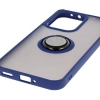 Etui z uchwytem na palec Bizon Case Hybrid Ring do Oppo Reno13, przydymione z granatową ramką
