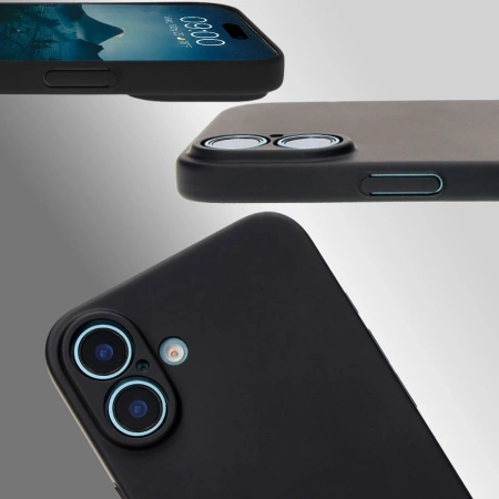 Etui Bizon Case Łupka do iPhone 16 Plus, czarne