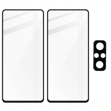 2x Szkło + szybka na aparat Bizon Edge Pack do Redmi Note 10 Pro