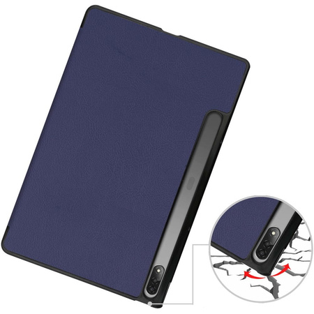 Etui Bizon Case Tab Croc do Lenovo Tab P12 Pro, granatowe