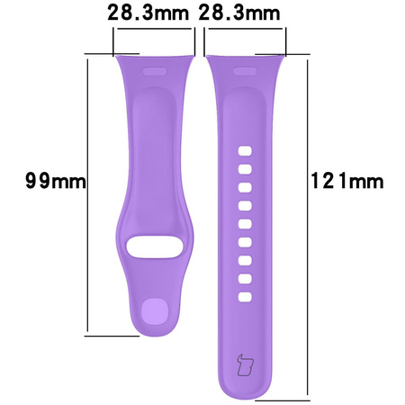 Pasek Bizon Strap Watch Dots do Xiaomi Redmi Watch 3, fioletowy