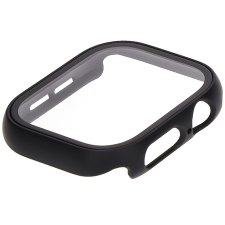 Etui ze szkłem do zegarka Bizon Case+Glass Watch do Apple Watch 11 / 10 (46mm), czarne