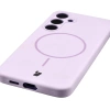 Silikonowe etui z pierścieniem magnetycznym Bizon Soft Case Magnetic do Galaxy S24 Plus, jasnofioletowe