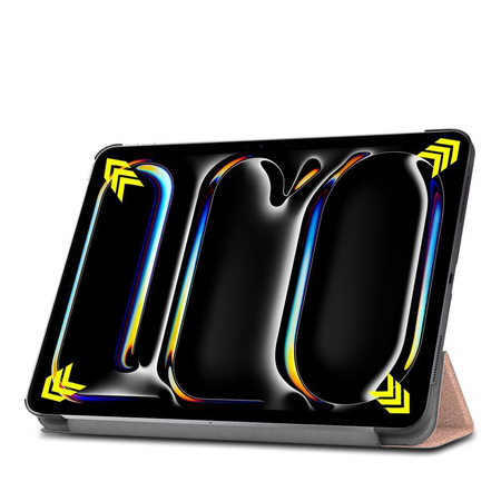 Etui Bizon Case Tab Croc do iPad Pro 13" 2025 / 2024, różowozłote