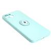 Etui Bizon Case Silicone Ring Sq do iPhone 15 Plus, turkusowe