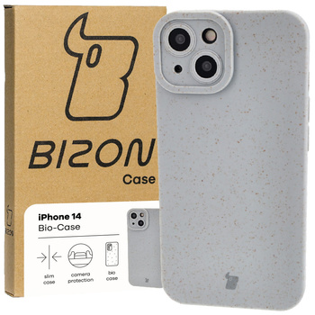 Ekologiczne etui Bizon Bio-Case do iPhone 14, szare